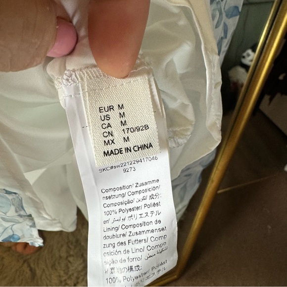 Women’s floral print square neck puff sleeve baby doll dress size medium NWOT - Picture 8 of 8